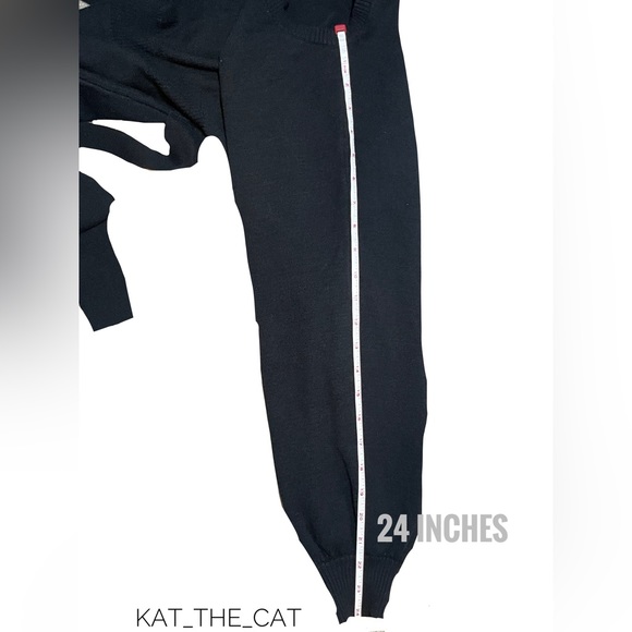 Sunny Lin Black Sweater Dress with Puffed Sleeves - Small - Picture 7 of 12